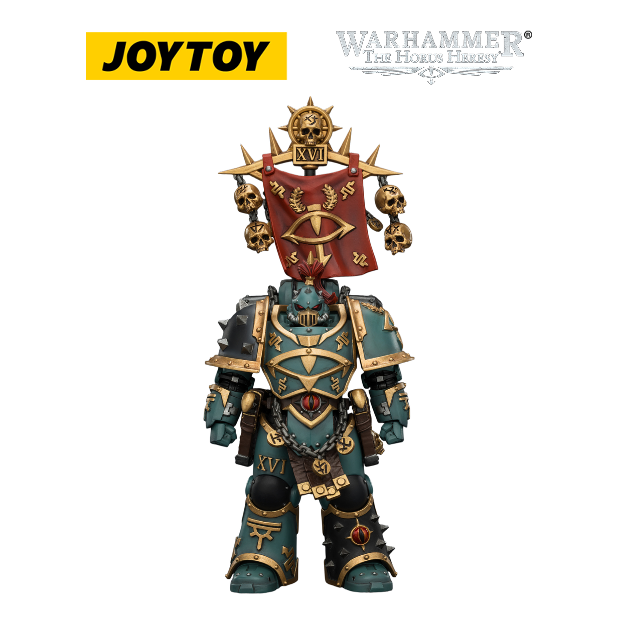JOYTOY Warhammer The Horus Heresy - Sons of Horus, Vheren Ashurhaddon, Master of the True Sons with the Axe Serpentis (1/18 Scale)