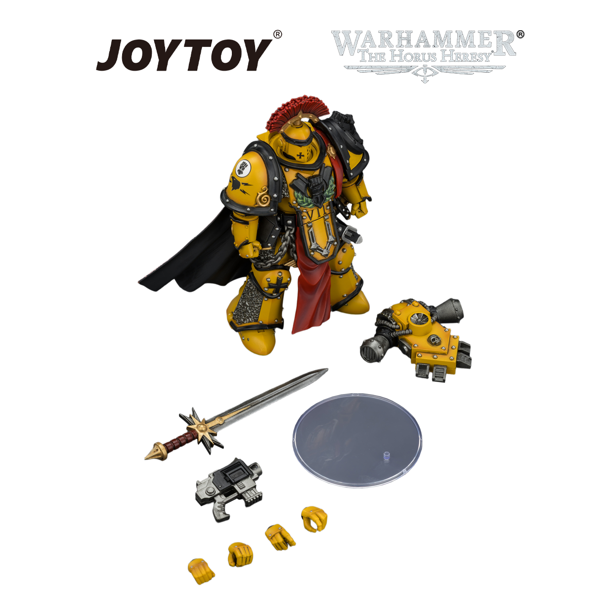 JOYTOY Warhammer The Horus Heresy - Imperial Fists, Legion Praetor in MkIII Armour (1/18 Scale)