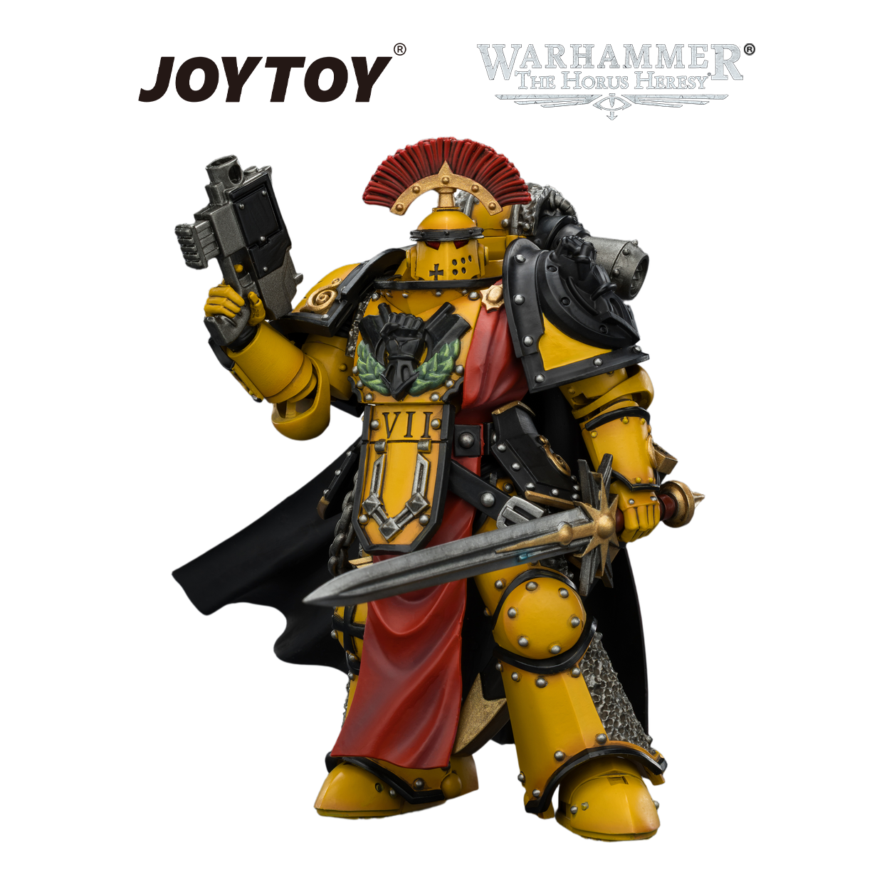 JOYTOY Warhammer The Horus Heresy - Imperial Fists, Legion Praetor in MkIII Armour (1/18 Scale)