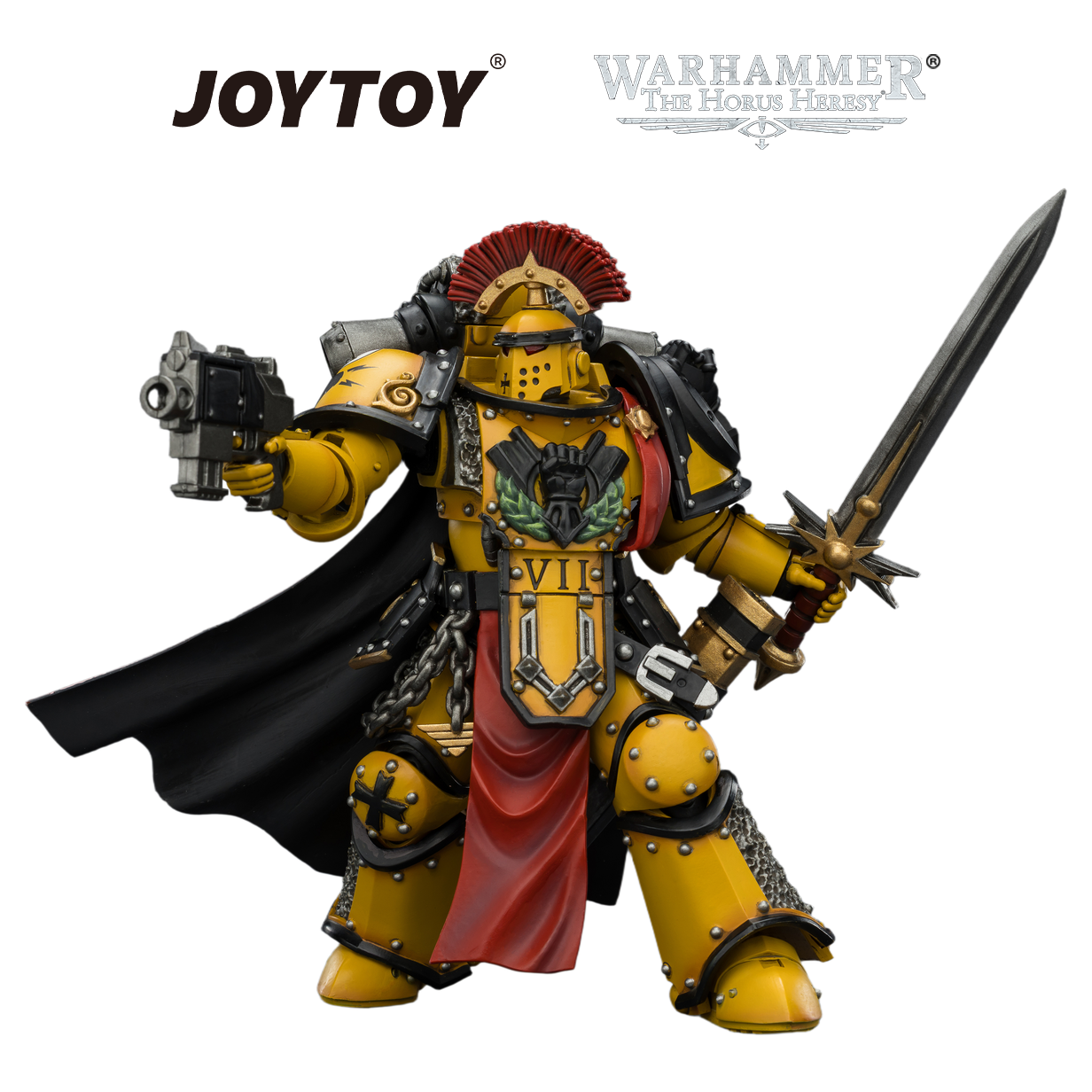 JOYTOY Warhammer The Horus Heresy - Imperial Fists, Legion Praetor in MkIII Armour (1/18 Scale)