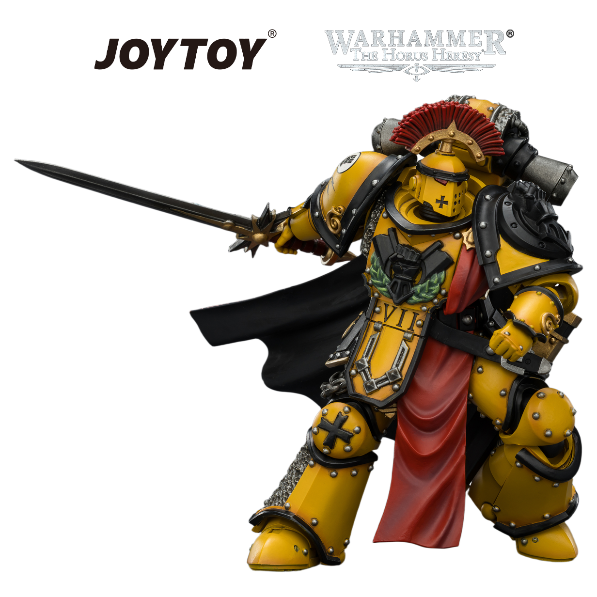 JOYTOY Warhammer The Horus Heresy - Imperial Fists, Legion Praetor in MkIII Armour (1/18 Scale)