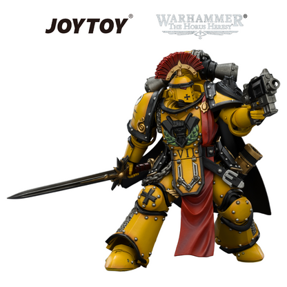 JOYTOY Warhammer The Horus Heresy - Imperial Fists, Legion Praetor in MkIII Armour (1/18 Scale)
