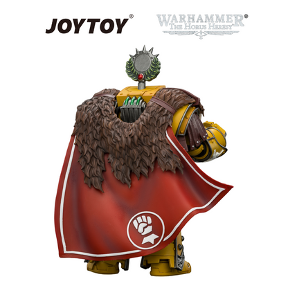 JOYTOY Warhammer The Horus Heresy - Imperial Fists, Lord Castellan Evander Garrius, The Tyrant of Cthonia with the Subjugator and Incineratus (1/18 Scale)