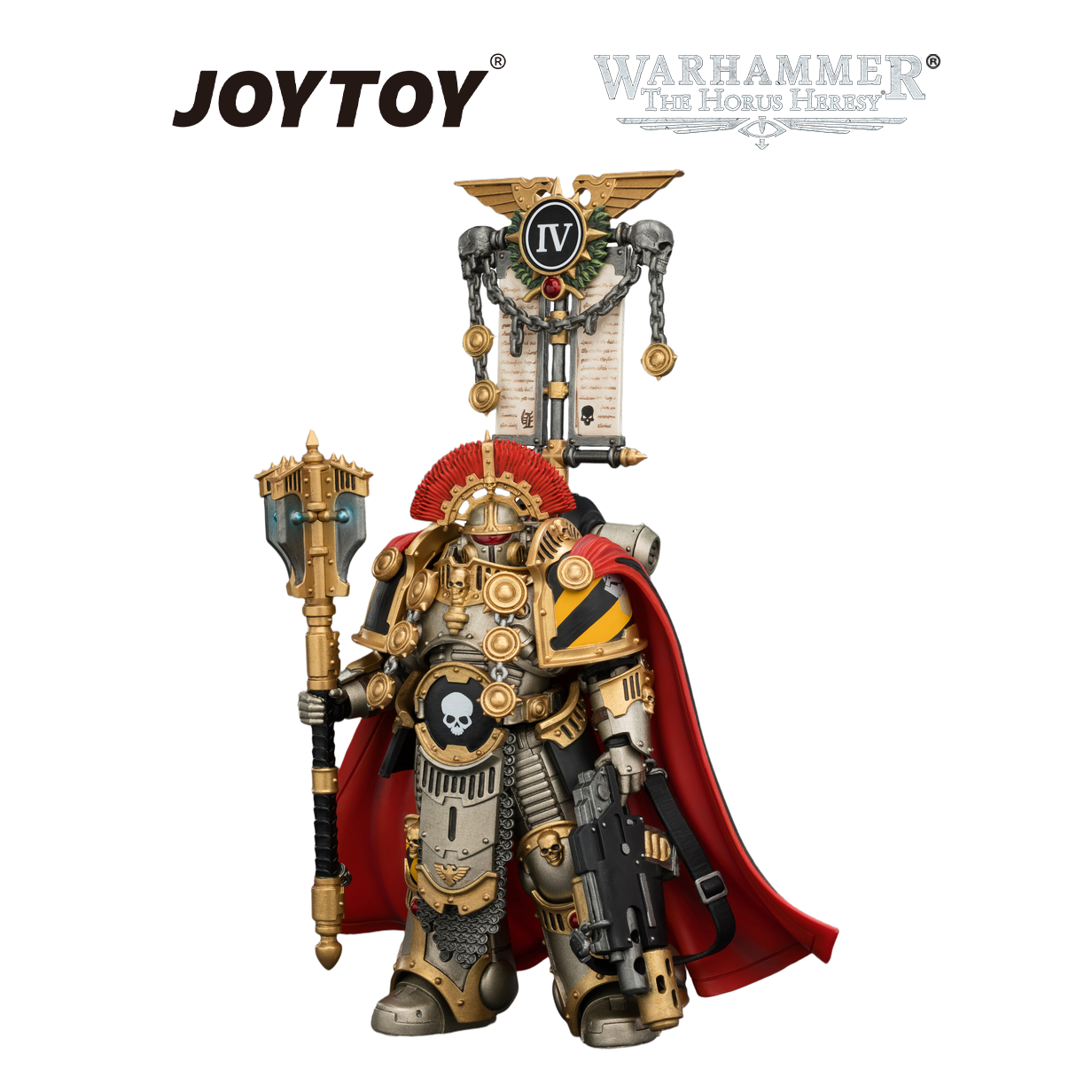 JOYTOY Warhammer The Horus Heresy - Iron Warriors, Centurion with Heavy Power Maul and Combi-Melta (1/18 Scale) Preorder