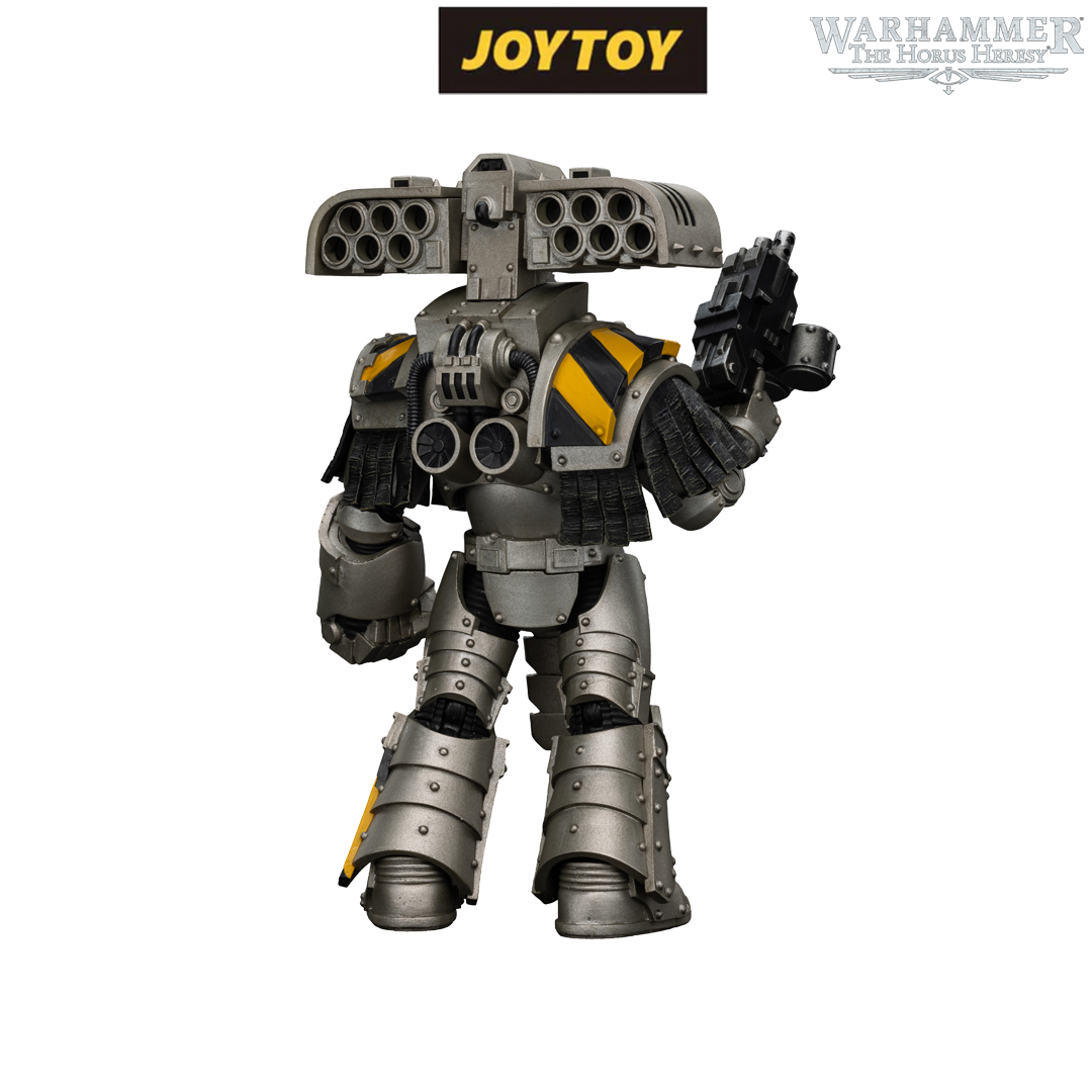 JoyToy Warhammer The Horus Heresy Action Figure - Iron Warriors, Tyrant Siege Master Terminator with Rocket Launcher (1/18 Scale) Preorder