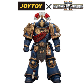 JoyToy Warhammer 40,000 Space Marine 2, Ultramarines, Relic Secundus Armour with Artificer Chainsword, Bolt Pistol and Bolt Rifle  Preorder