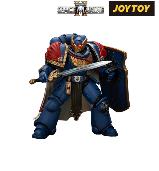 JoyToy Warhammer 40,000: Space Marine 2 Action Figure - Ultramarines, Victrix Honour Guard With Storm Shield And Power Sword (1/18 Scale) Preorder