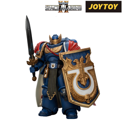 JoyToy Warhammer 40,000: Space Marine 2 Action Figure - Ultramarines, Victrix Honour Guard With Storm Shield And Power Sword (1/18 Scale)