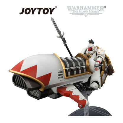 JOYTOY Warhammer The Horus Heresy - White Scars Legion Shamshir Jetbike with Kontos power lance (1/18 Scale) Preorder