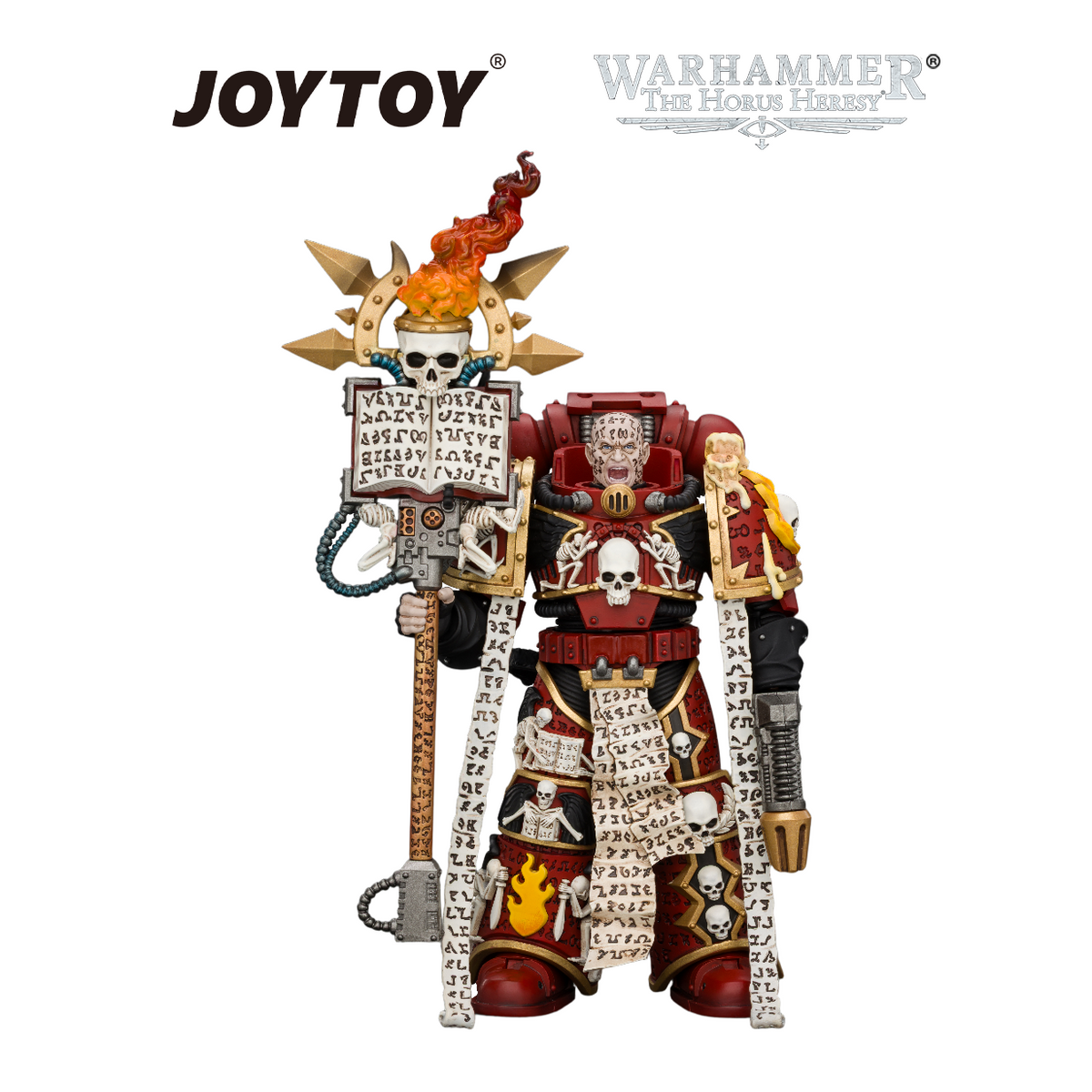 JOYTOY Warhammer The Horus Heresy - Word Bearers, Erebus, the Dark Apostle with Crux Malifica and Plasma Pistol (1/18 Scale) Preorder