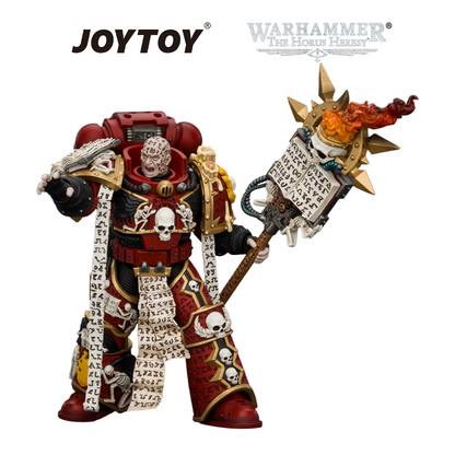 JOYTOY Warhammer The Horus Heresy - Word Bearers, Erebus, the Dark Apostle with Crux Malifica and Plasma Pistol (1/18 Scale) Preorder