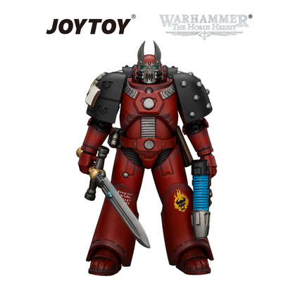 JOYTOY Warhammer The Horus Heresy - Word Bearers, MKVI Tactical Sergeant with Plasma Pistol and Power Sword (1/18 Scale) Preorder