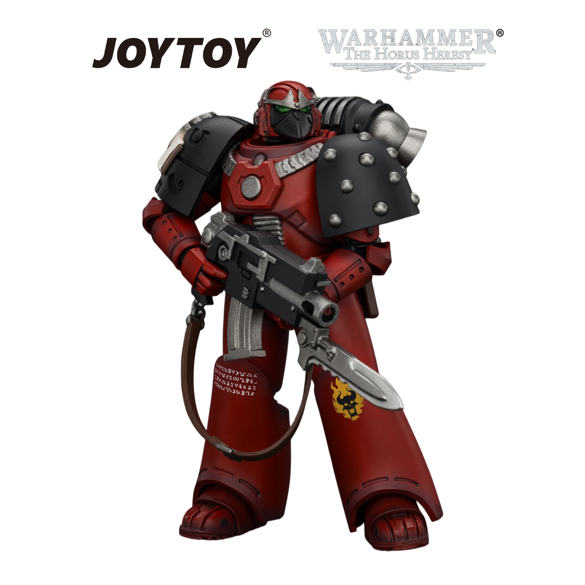 JOYTOY Warhammer The Horus Heresy - Word Bearers, MKVI Tactical Sergeant with Plasma Pistol and Power Sword (1/18 Scale) Preorder