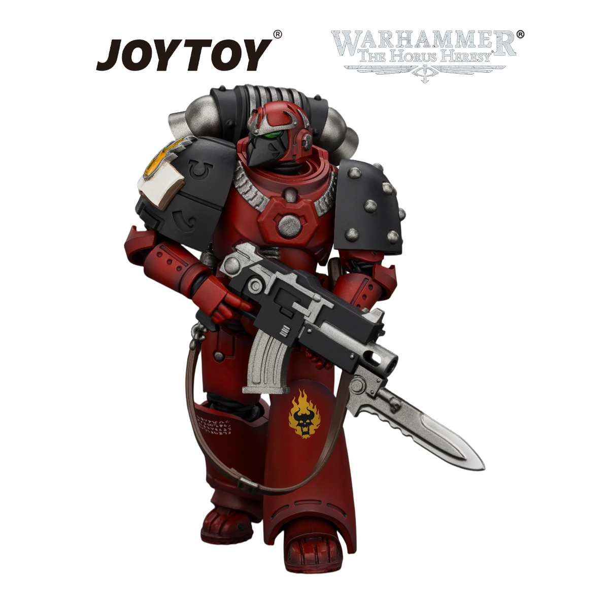 JOYTOY Warhammer The Horus Heresy - Word Bearers, MKVI Tactical Sergeant with Plasma Pistol and Power Sword (1/18 Scale) Preorder