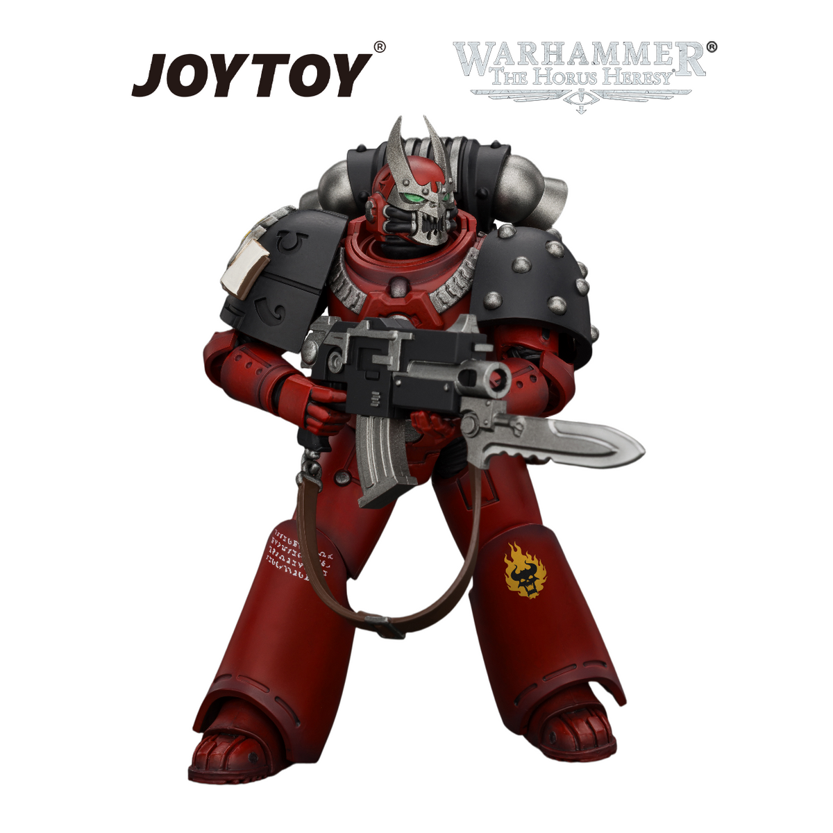 JOYTOY Warhammer The Horus Heresy - Word Bearers, MKVI Tactical Sergeant with Plasma Pistol and Power Sword (1/18 Scale) Preorder