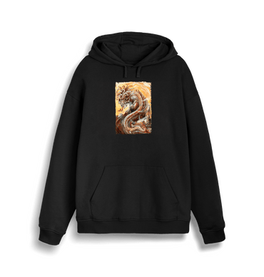 Black Printed Sweater Front