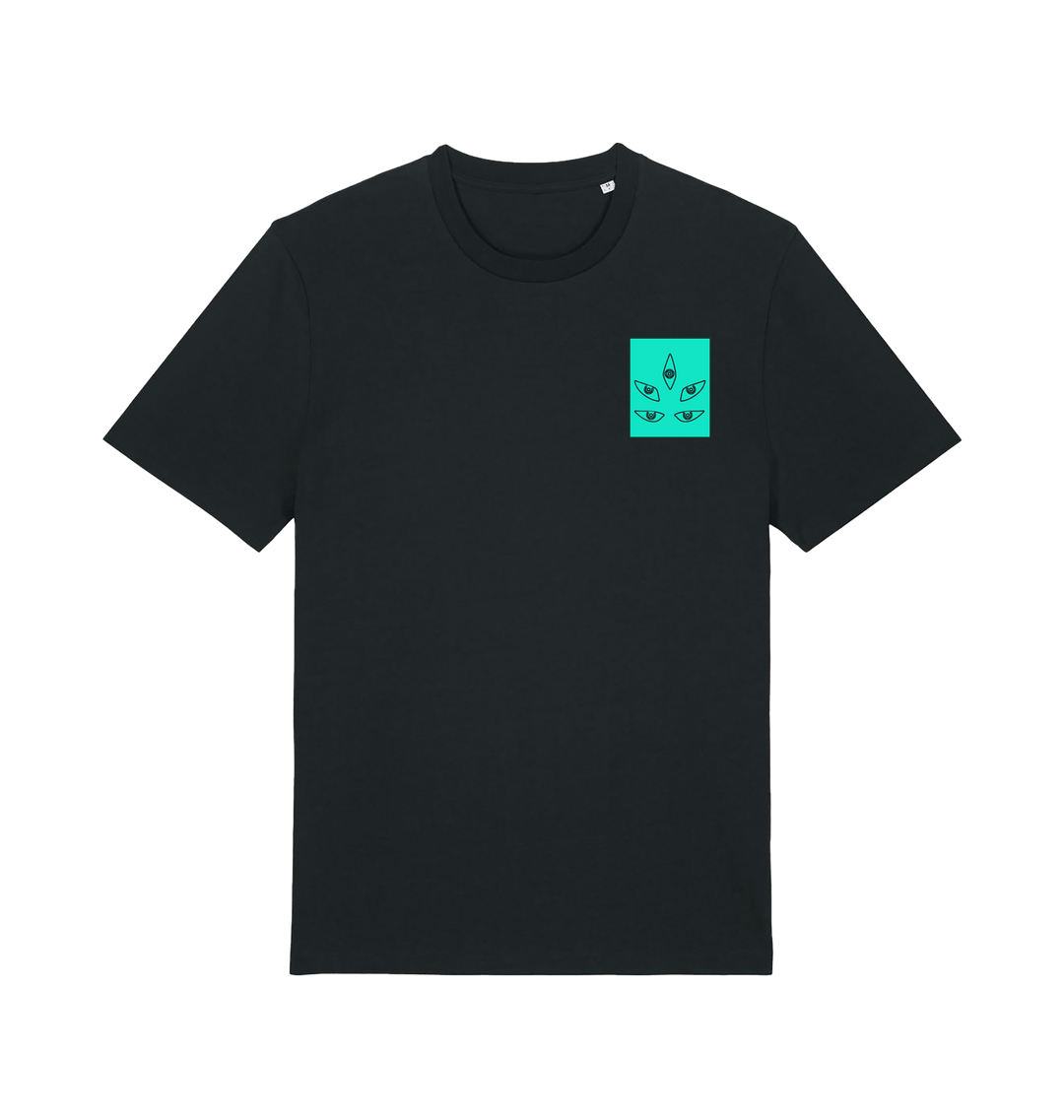 Black Printed T-shirt Front
