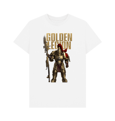White Adeptus Custodes Golden Legion White T Shirt