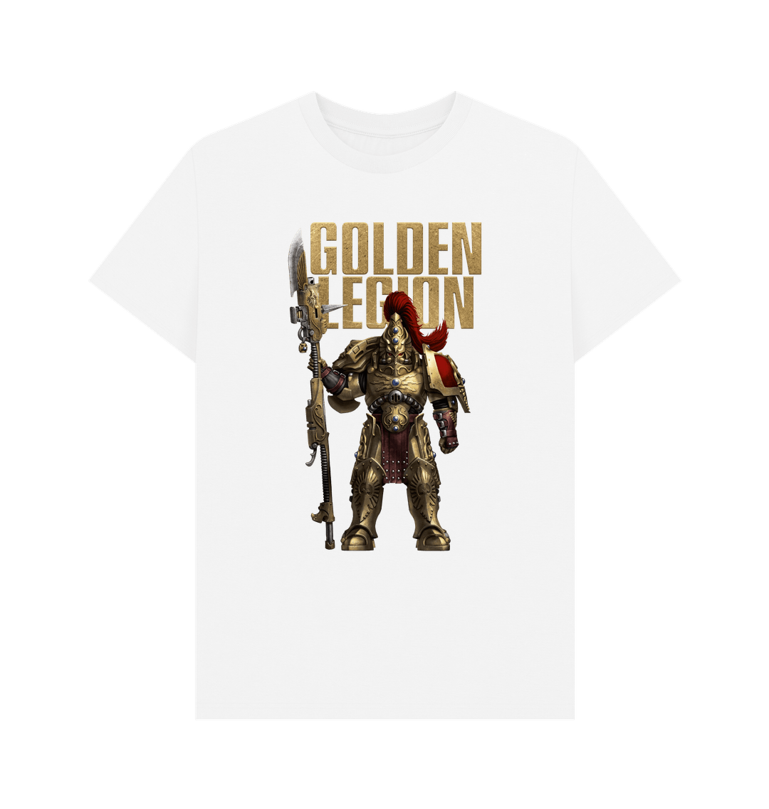 White Adeptus Custodes Golden Legion White T Shirt