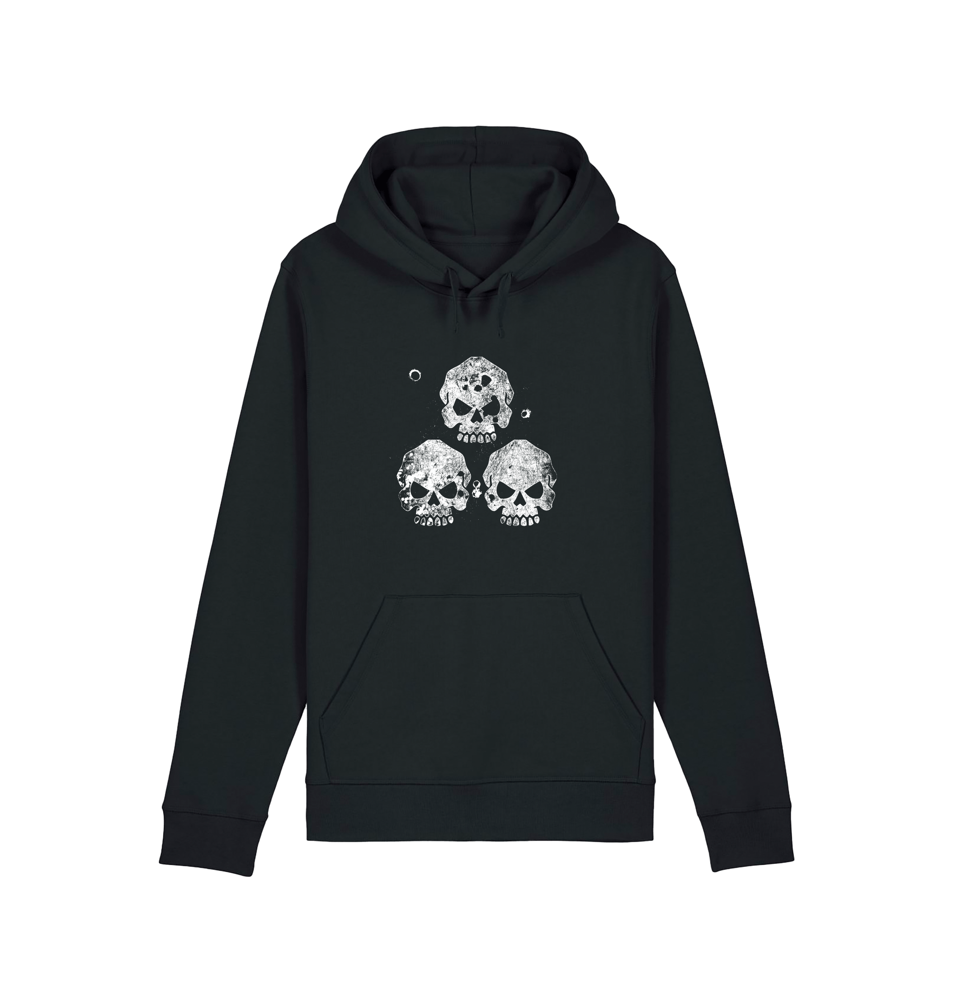 Black Printed Hoody Front