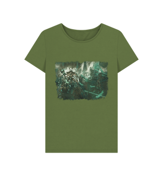 Khaki Necrons Skorpekh Lord Design Fitted T Shirt