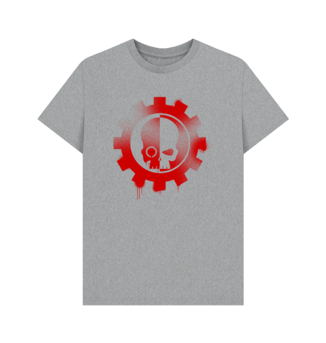 Athletic Grey Adeptus Mechanicus Graffiti Insignia T Shirt