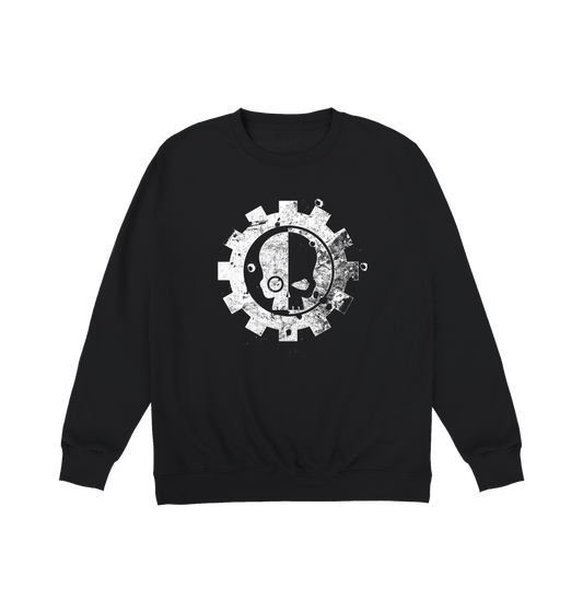 Deep Black Printed Sweater