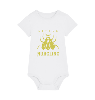White Printed baby grow