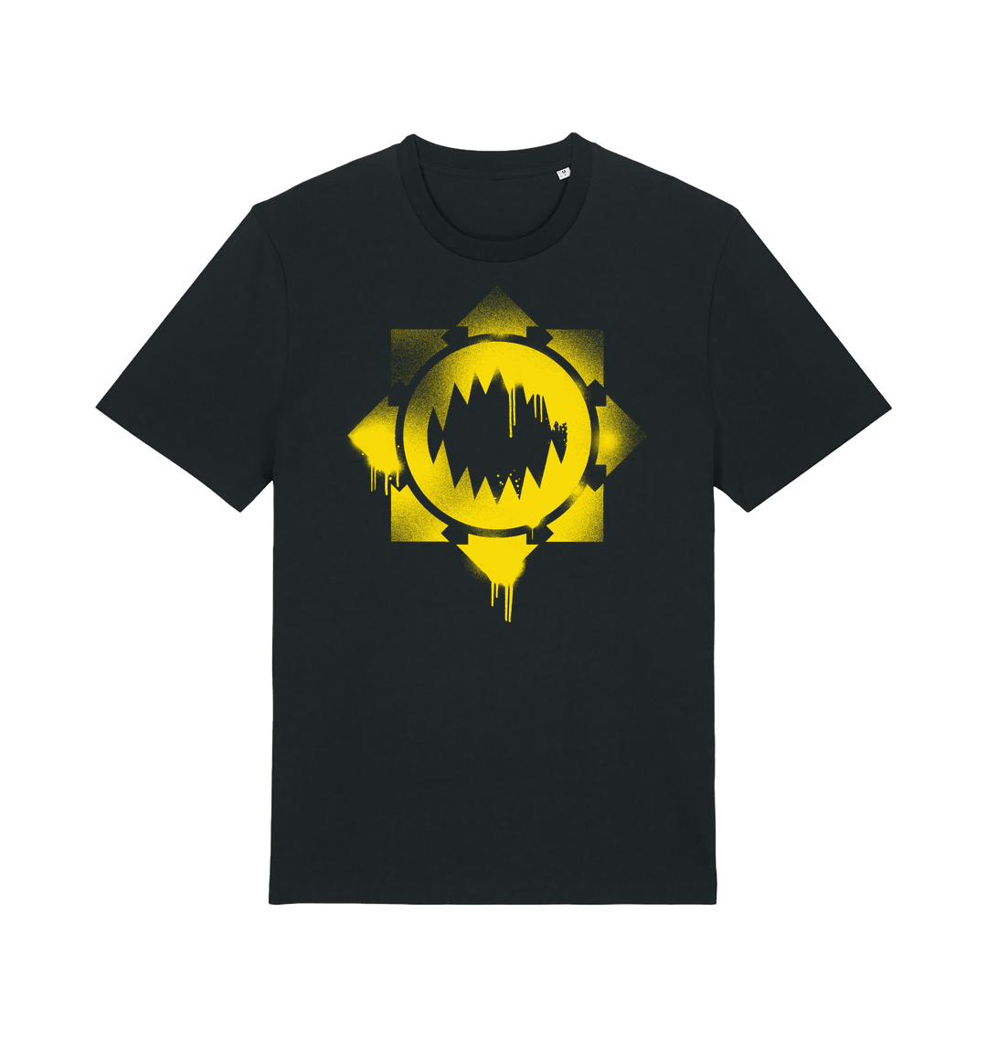 Black Printed T-shirt Front