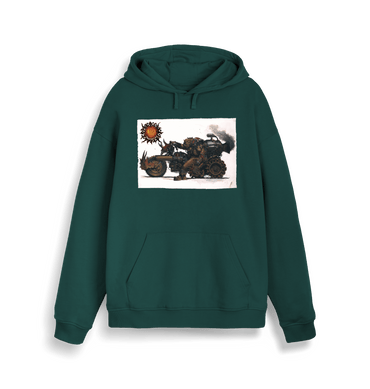 Glazed Green Printed Sweater Front