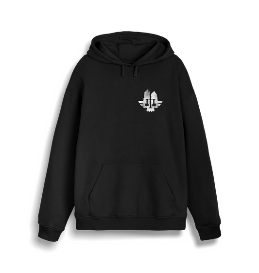 Black Printed Sweater Front