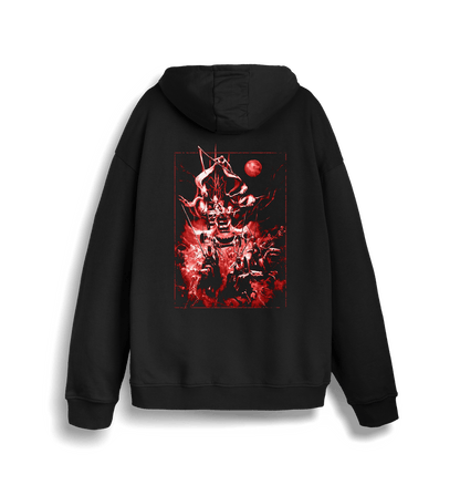 Black Printed Sweater Back