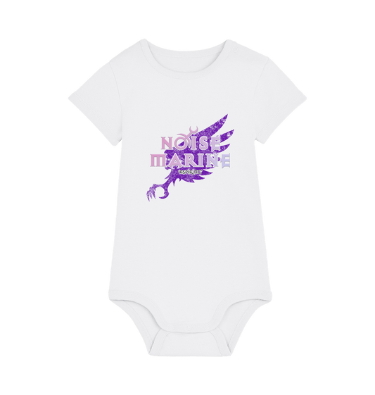 White Printed baby grow