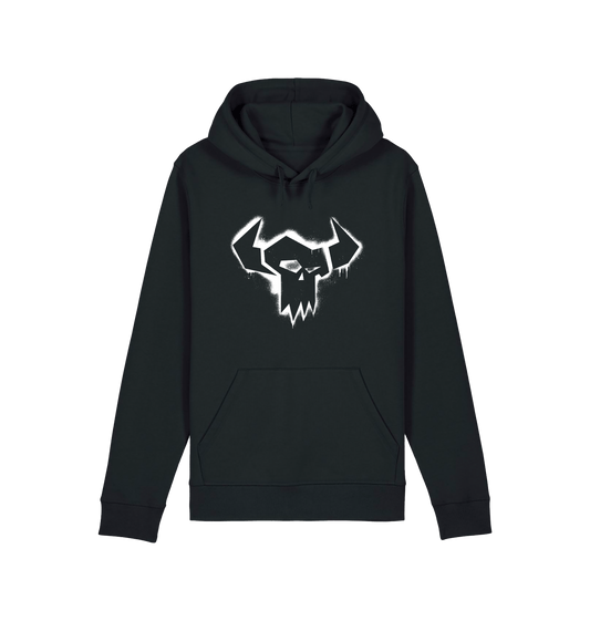 Black Printed Hoody Front