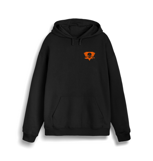 Black Printed Sweater Front