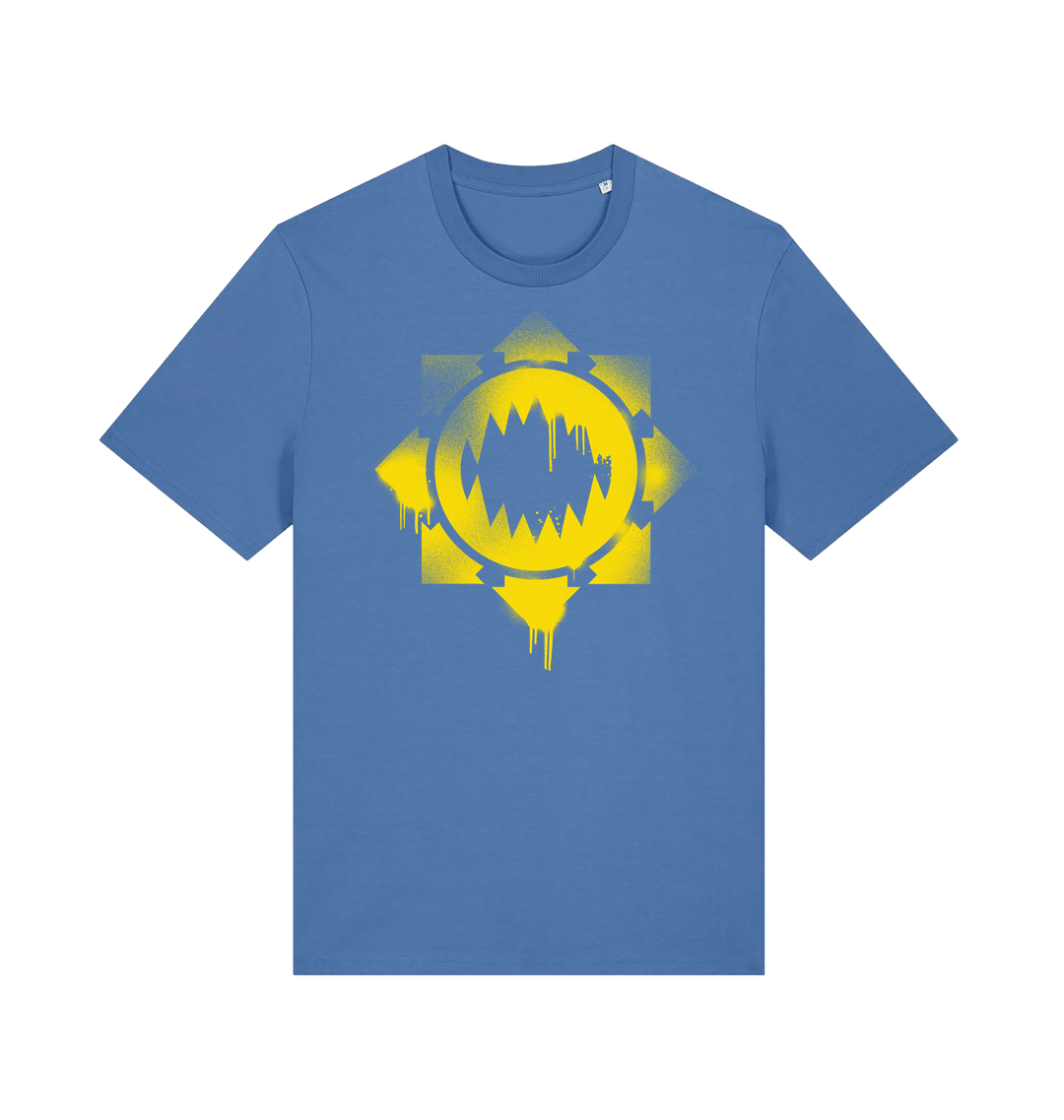 Bright Blue Printed T-shirt Front