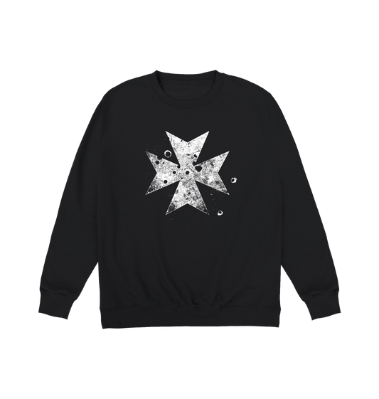 Deep Black Printed Sweater