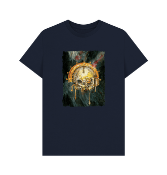 Navy Blue GRIMDARK - Servo-Skull T Shirt