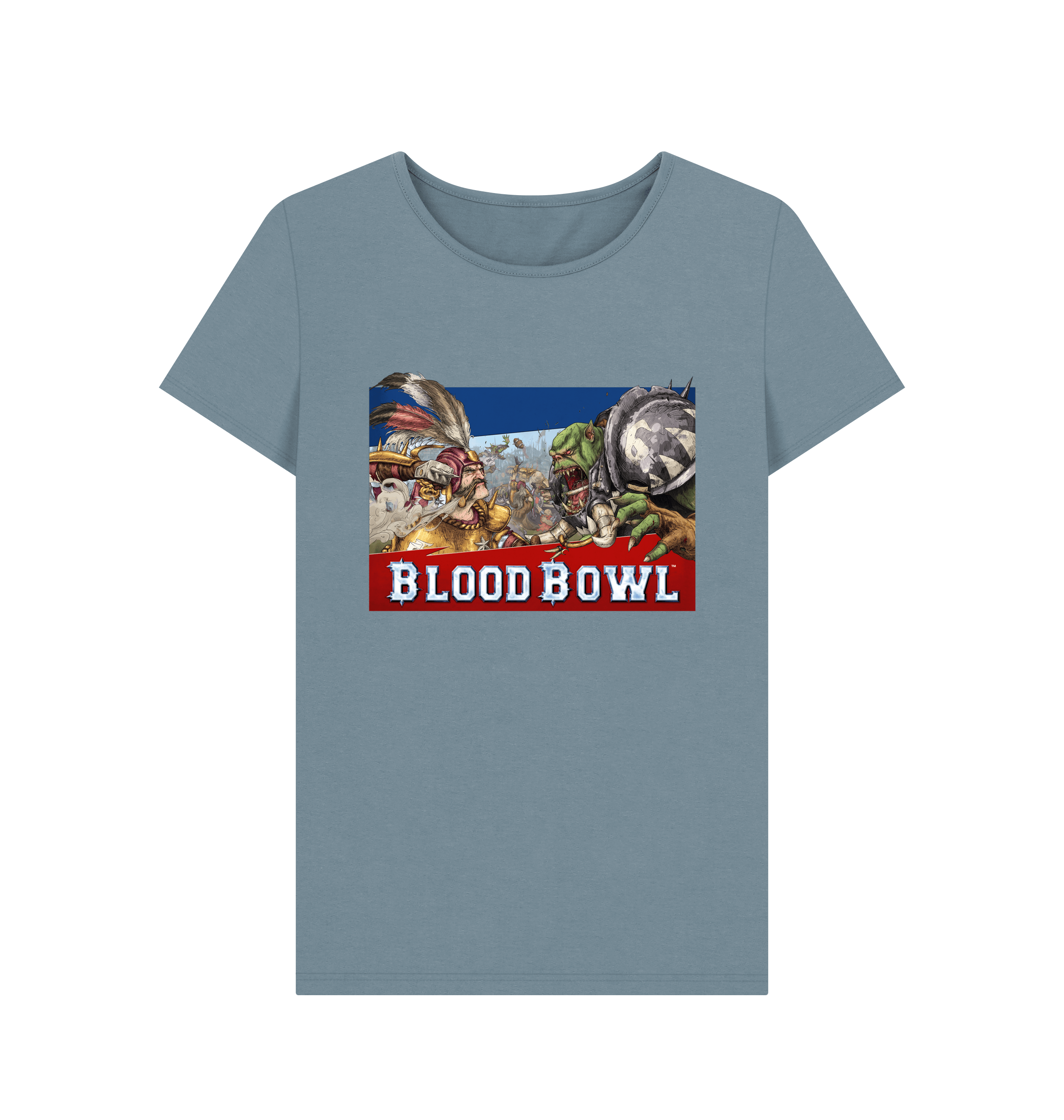 Stone Blue Blood Bowl Fitted T Shirt