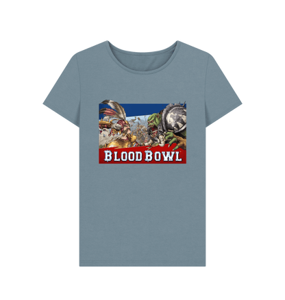 Stone Blue Blood Bowl Fitted T Shirt