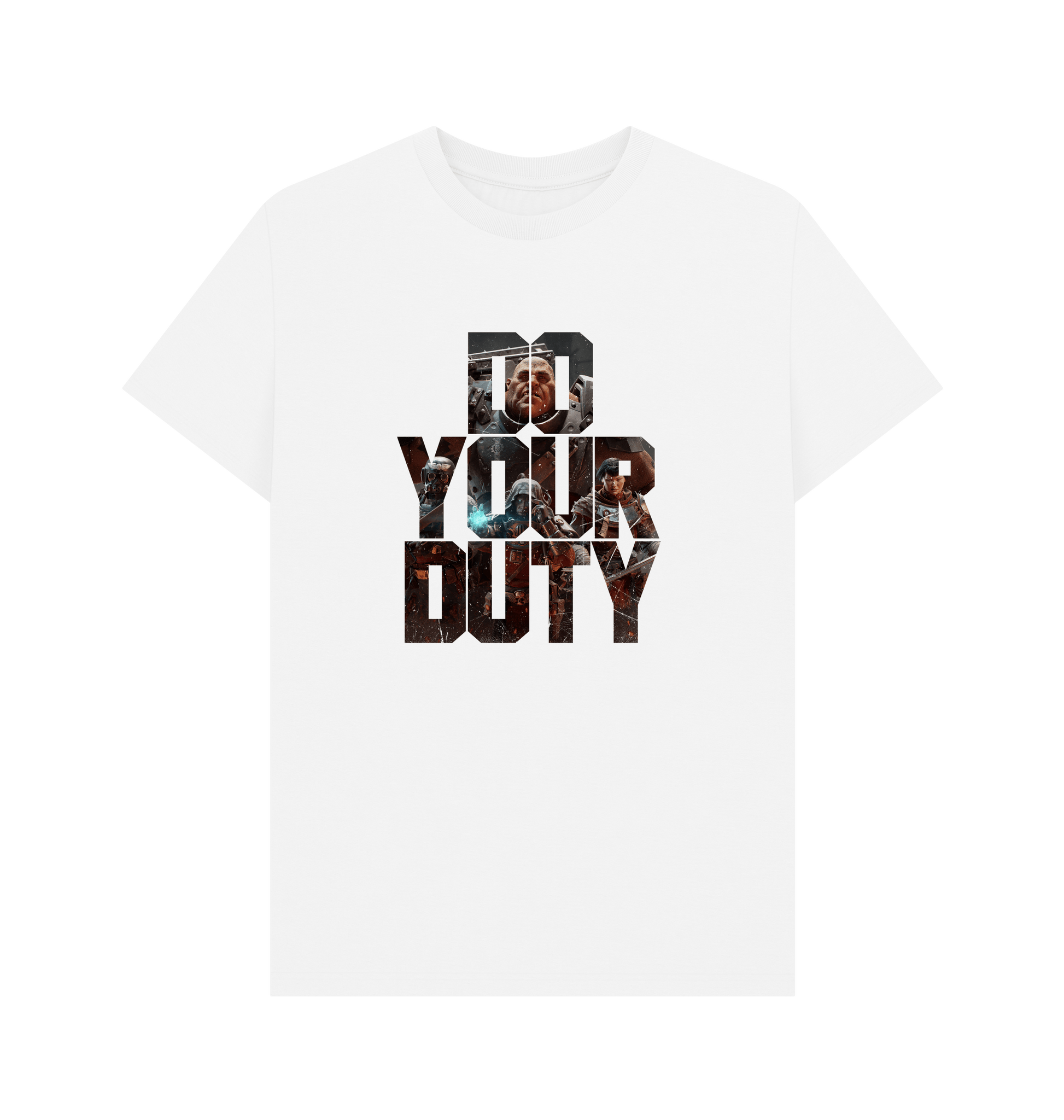 White Warhammer 40,000: Darktide Do Your Duty T Shirt