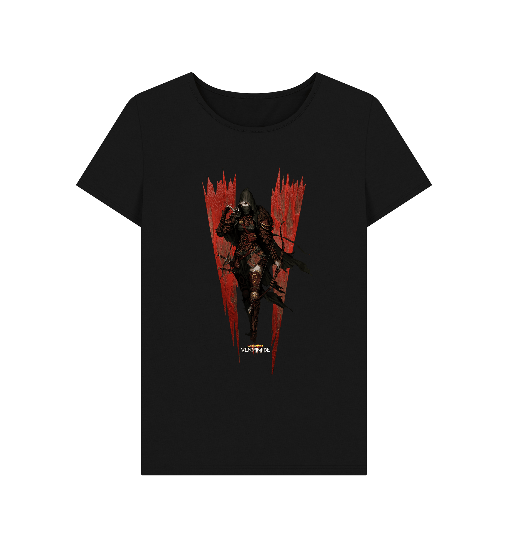 Black Vermintide II Kerillian Fitted T Shirt