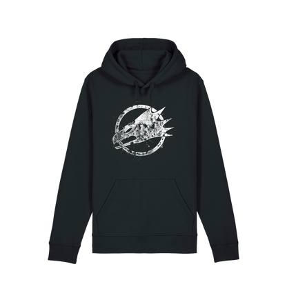 Black Printed Hoody Front