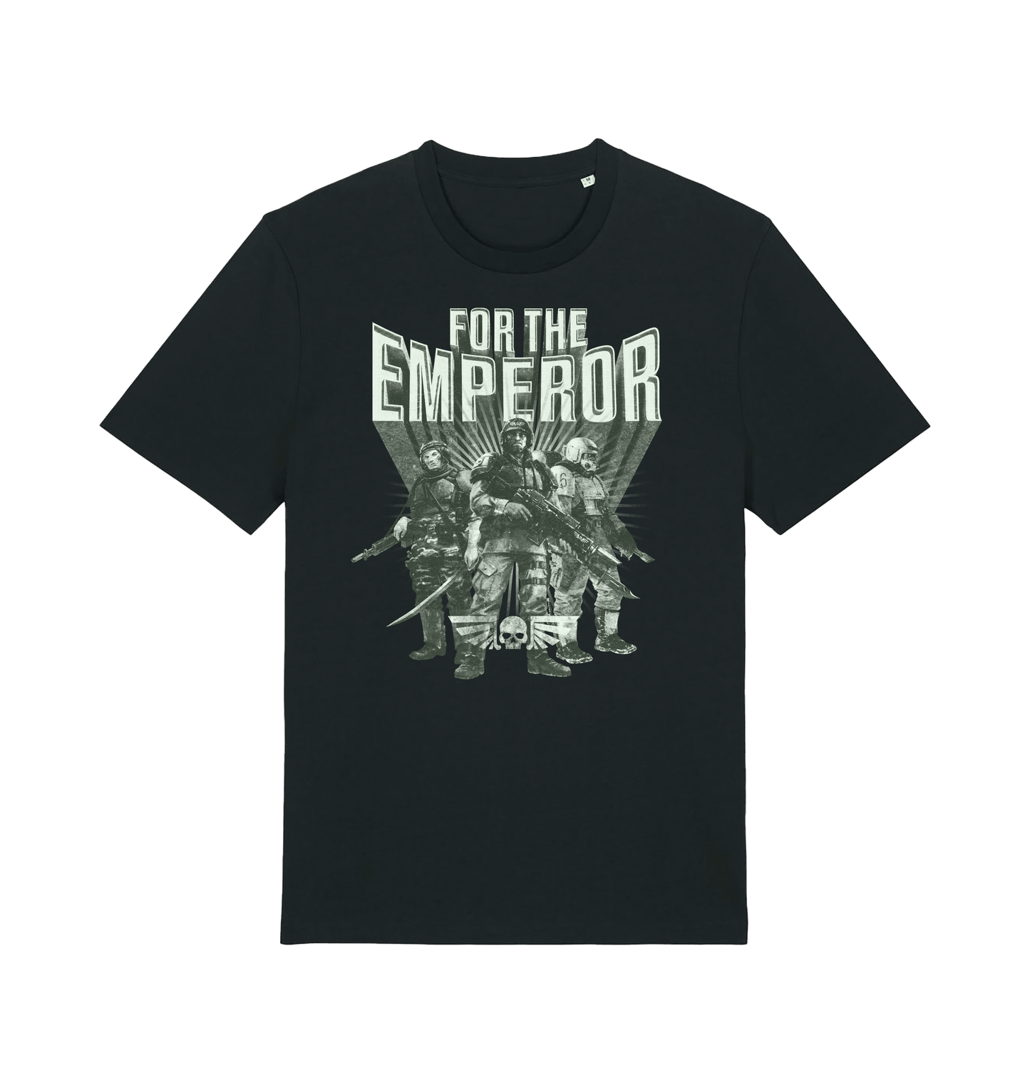 Black Printed T-shirt Front