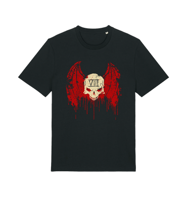 Black Printed T-shirt Front