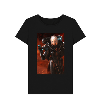 Black Battle Sister Ophelia Fitted T Shirt