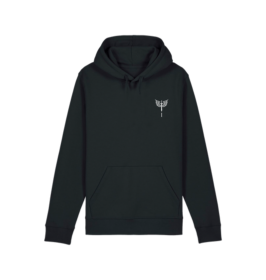 Black Printed Hoody Front