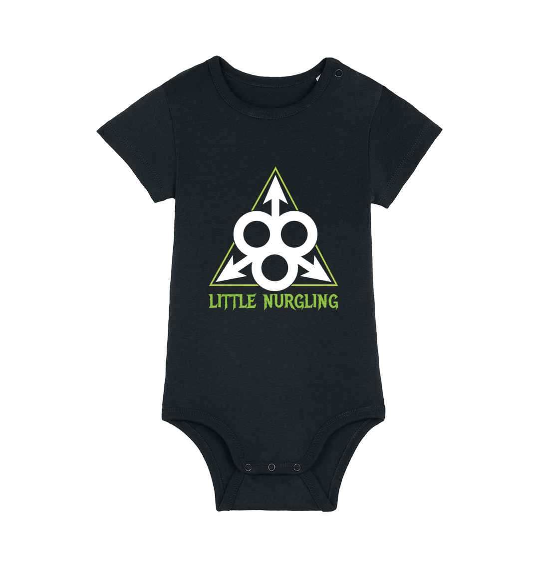 Black Printed baby grow