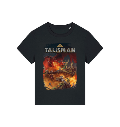 Black Printed T-shirt Front