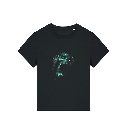 Black Printed T-shirt Front